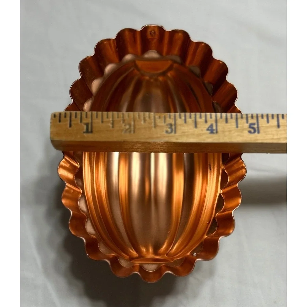 Vintage Copper Toned Aluminum Jello Cake Molds Set of 3 Wall Decor Kitchenware